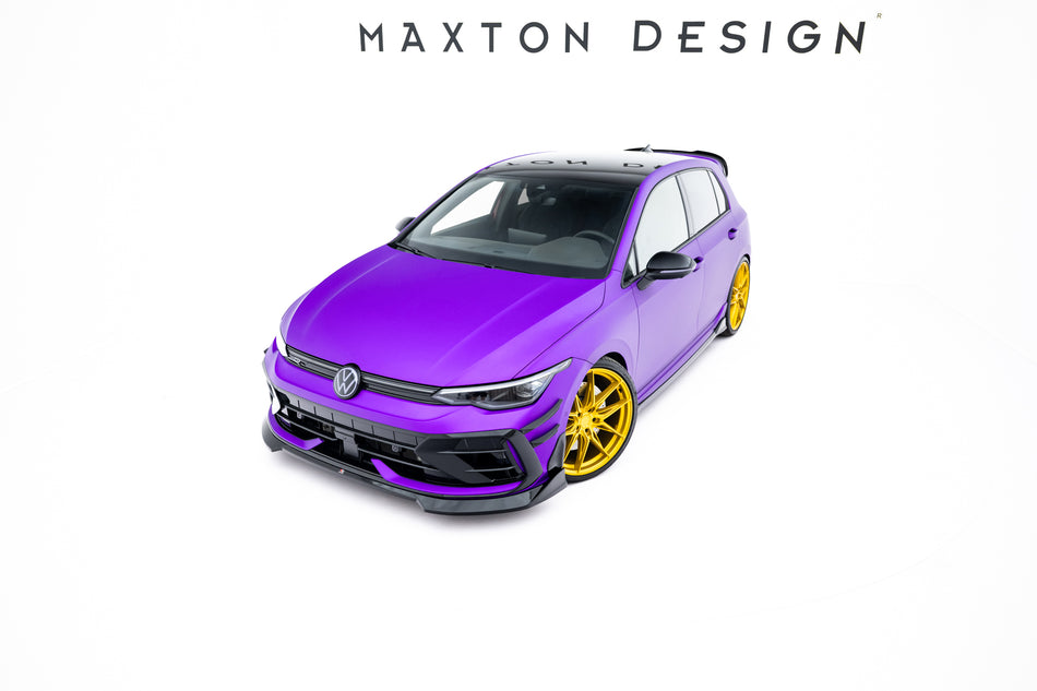Front Splitter V.4 suitable for Volkswagen Golf R Hatchback Mk8 Facelift