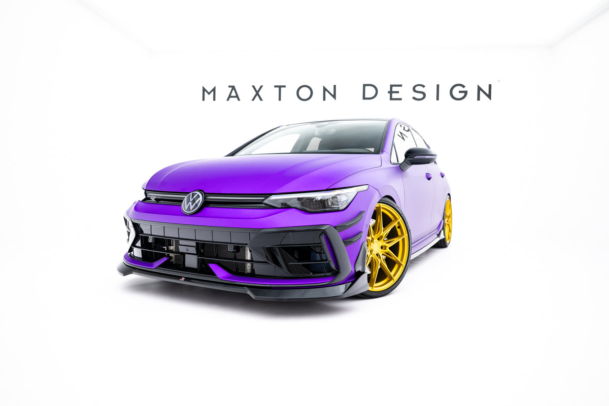 Front Splitter V.4 suitable for Volkswagen Golf R Hatchback Mk8 Facelift
