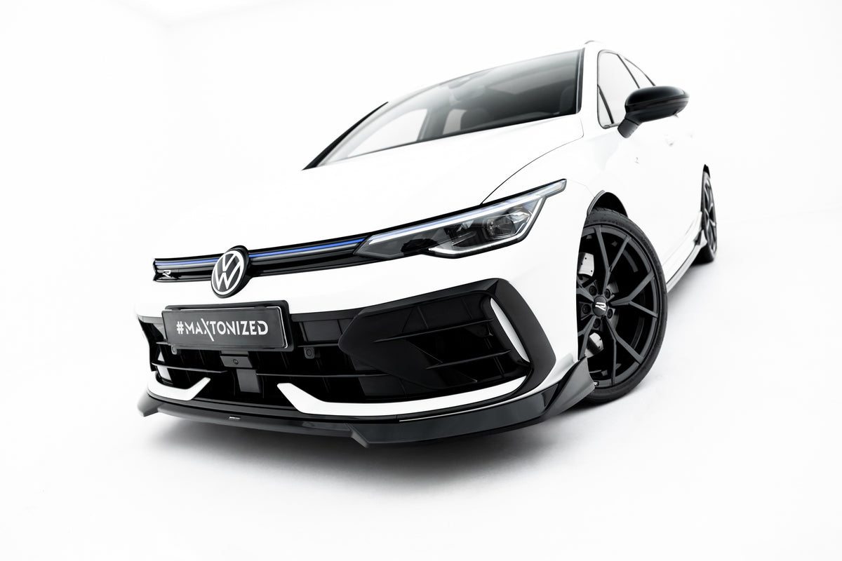 Front Splitter V.4 suitable for Volkswagen Golf R Variant Mk8 Facelift