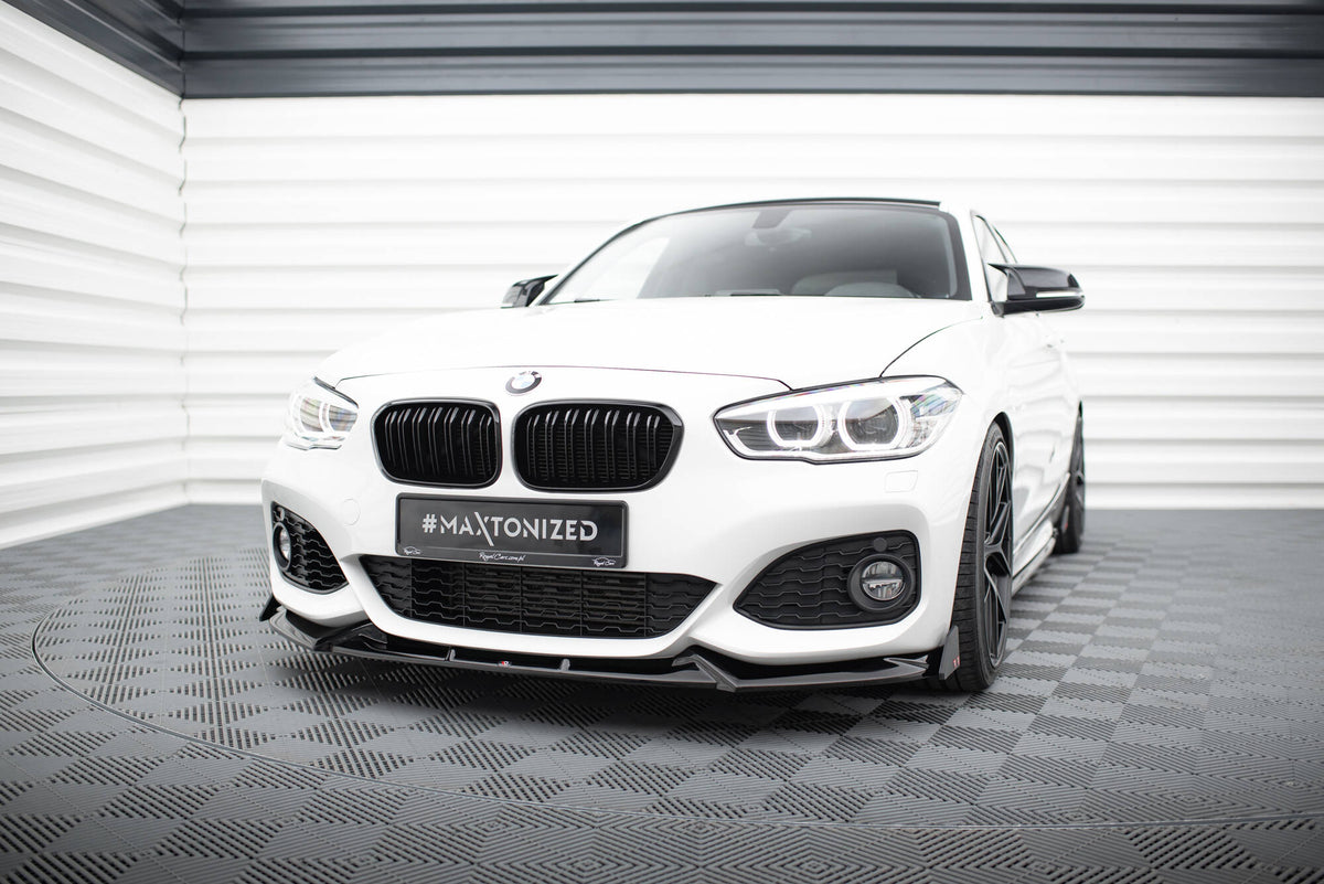 Front Splitter V.5 + Flaps suitable for BMW 1 M-Pack / M140i F20 Facelift
