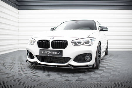 Front Splitter V.5 + Flaps suitable for BMW 1 M-Pack / M140i F20 Facelift