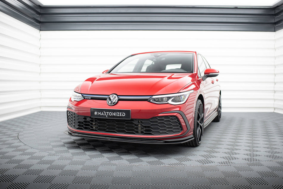 Front Splitter V.5 suitable for Volkswagen Golf GTI / GTE / GTD / R-Line Mk8