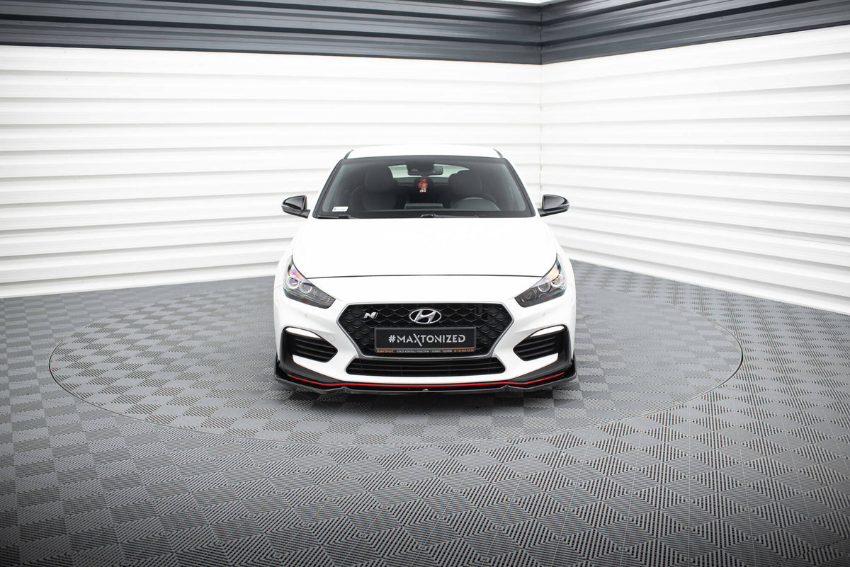Front Splitter V.6 + Flaps suitable for Hyundai I30 N Mk3 Hatchback/Fastback