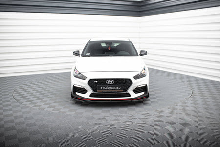 Front Splitter V.6 + Flaps suitable for Hyundai I30 N Mk3 Hatchback/Fastback