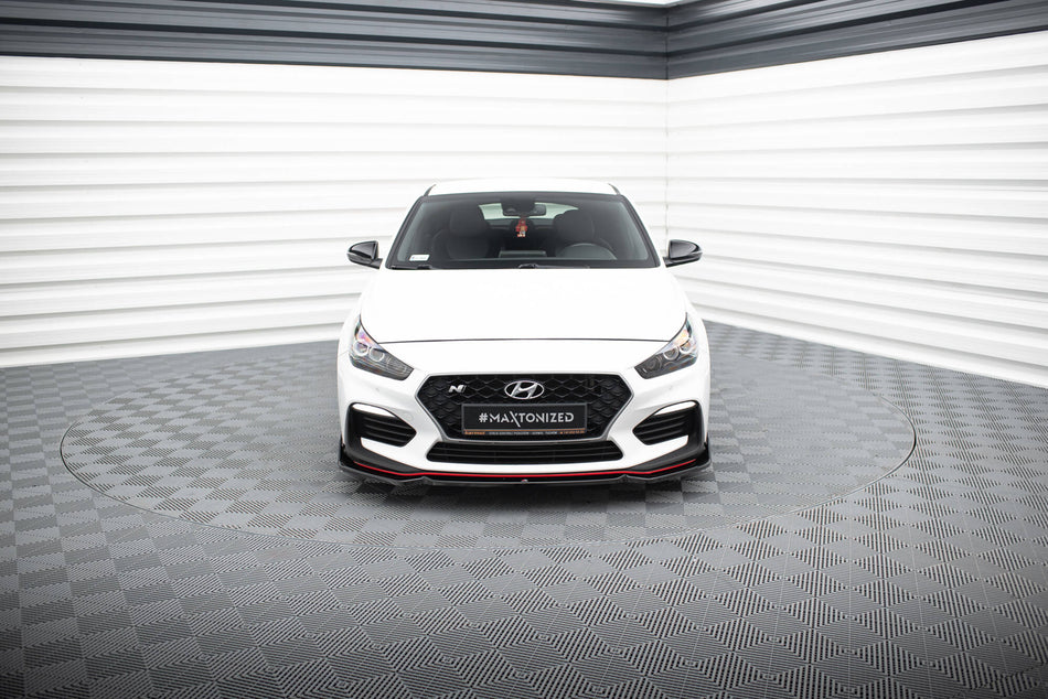 Front Splitter V.6 + Flaps suitable for Hyundai I30 N Mk3 Hatchback/Fastback