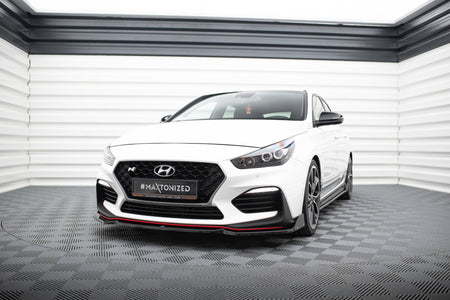 Front Splitter V.6 + Flaps suitable for Hyundai I30 N Mk3 Hatchback/Fastback