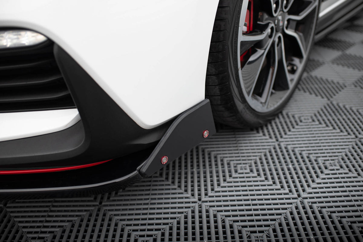 Front Splitter V.6 + Flaps suitable for Hyundai I30 N Mk3 Hatchback/Fastback