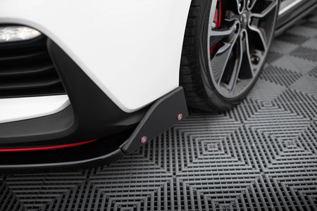Front Splitter V.6 + Flaps suitable for Hyundai I30 N Mk3 Hatchback/Fastback