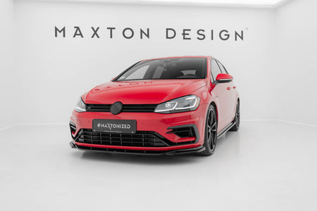 Front Splitter V.9 suitable for Volkswagen Golf R / R-Line Mk7 Facelift