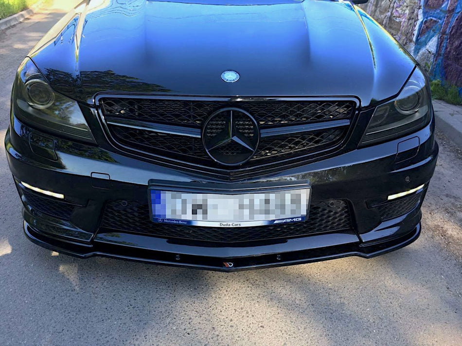 Front Splitter suitable for Mercedes-Benz C63 AMG Sedan / Estate W204 Facelift / S204 Facelift