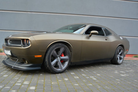 HYBRID FRONT SPLITTER V.1 suitable for Dodge CHALLENGER MK3. PHASE-I SRT8 COUPE