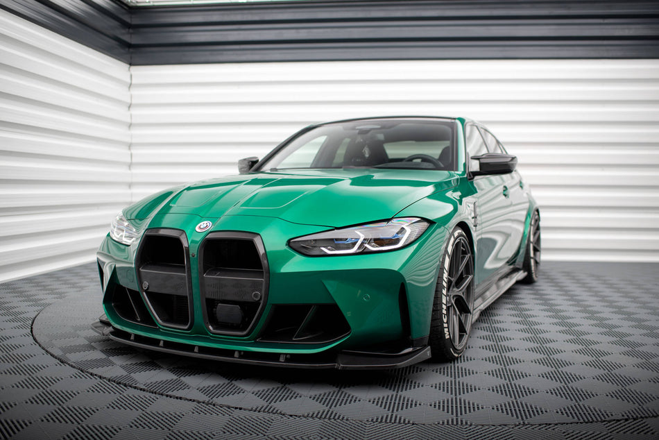 Prepreg Carbon Fiber Front Splitter V.1 suitable for BMW M3 Sedan / Touring G80 / G81