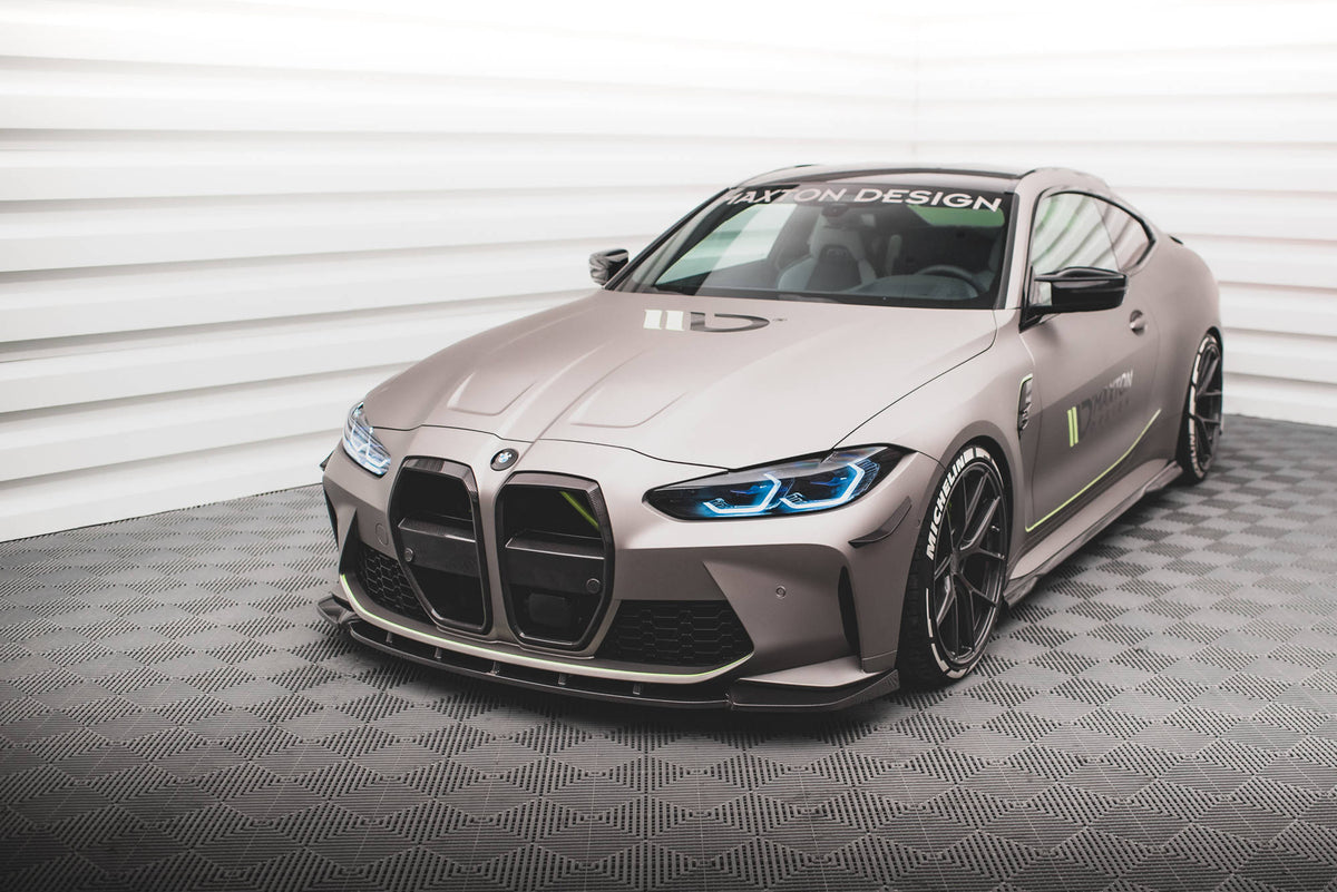 Prepreg Carbon Fiber Front Splitter V.1 suitable for BMW M4 G82 / G82 Facelift