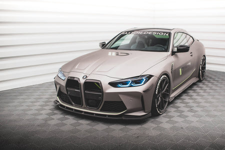 Prepreg Carbon Fiber Front Splitter V.1 suitable for BMW M4 G82 / G82 Facelift