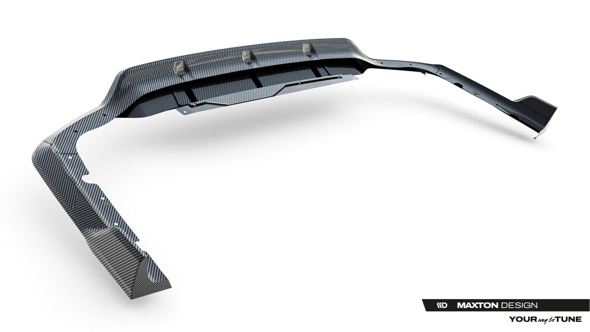 Prepreg Carbon Fiber Rear Diffuser suitable for BMW X7 M-Pack G07 / G07 Facelift (version with towbar)
