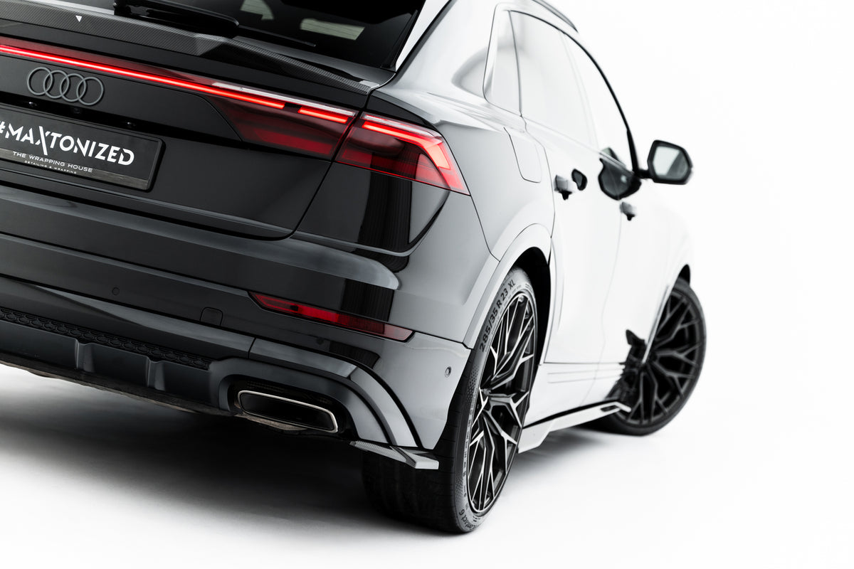 Prepreg Carbon Fiber Rear Side Splitters suitable for Audi SQ8 / Q8 S-Line Mk1 Facelift