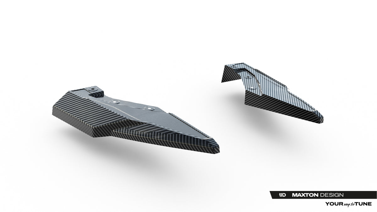 Prepreg Carbon Fiber Rear Side Splitters suitable for Audi SQ8 / Q8 S-Line Mk1 Facelift