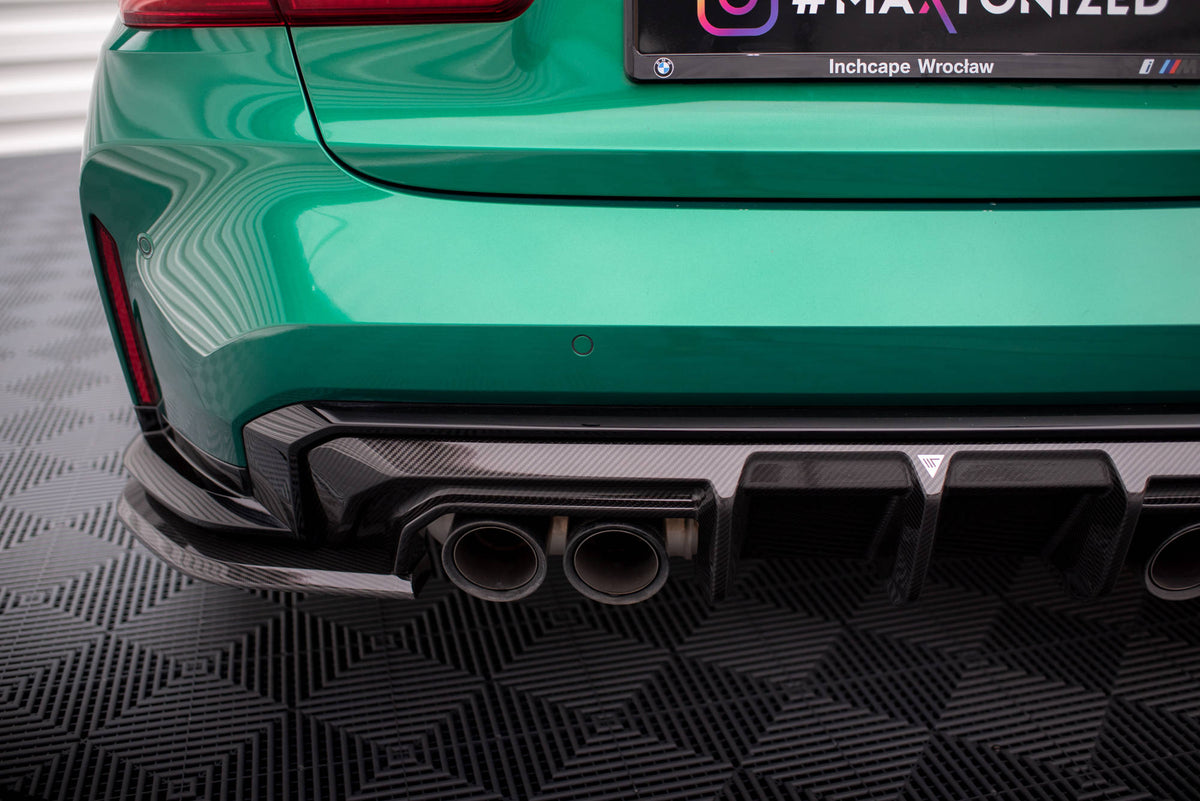 Prepreg Carbon Fiber Rear Side Splitters suitable for BMW M3 Sedan / Touring G80 / G81