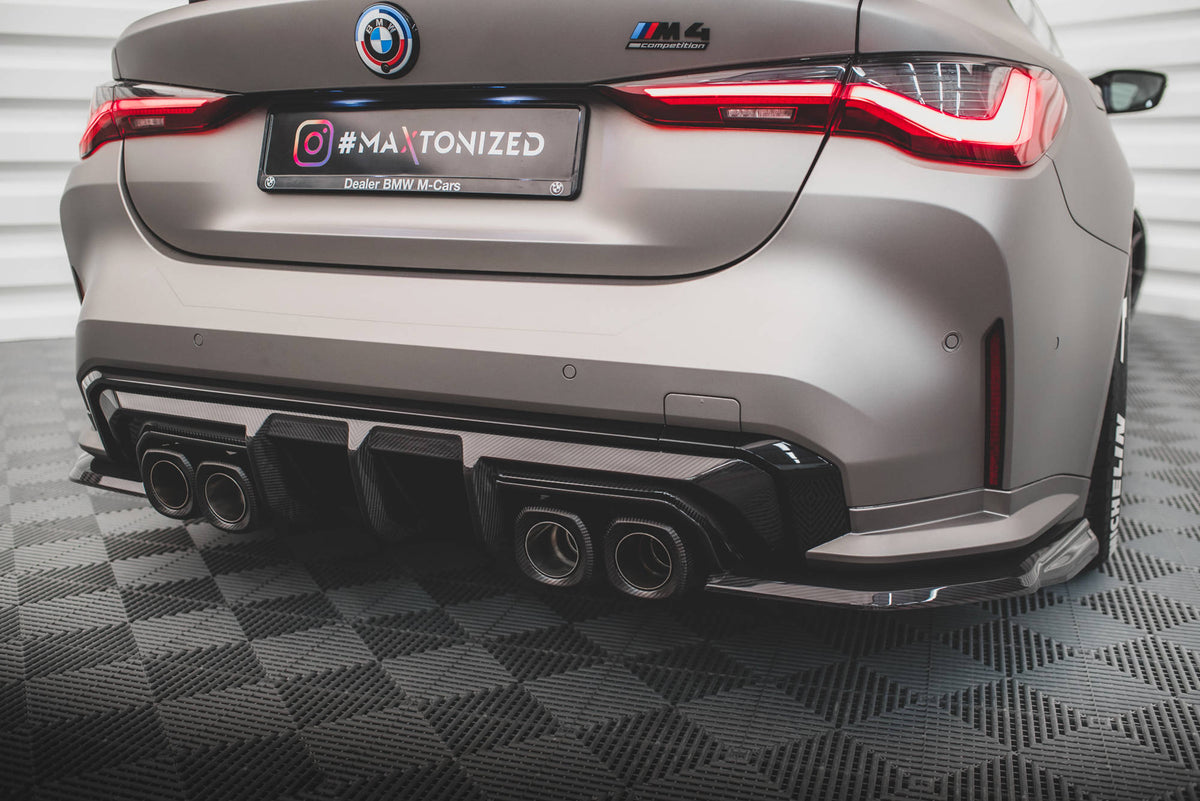 Prepreg Carbon Fiber Rear Side Splitters suitable for BMW M4 G82 / G82 Facelift