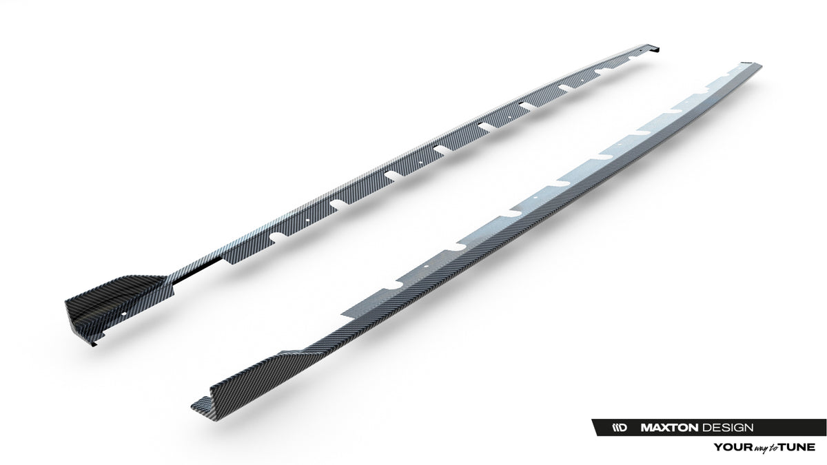 Prepreg Carbon Fiber Side Skirts V.1 suitable for Audi RS3 Sedan / Sportback 8Y / 8Y Facelift