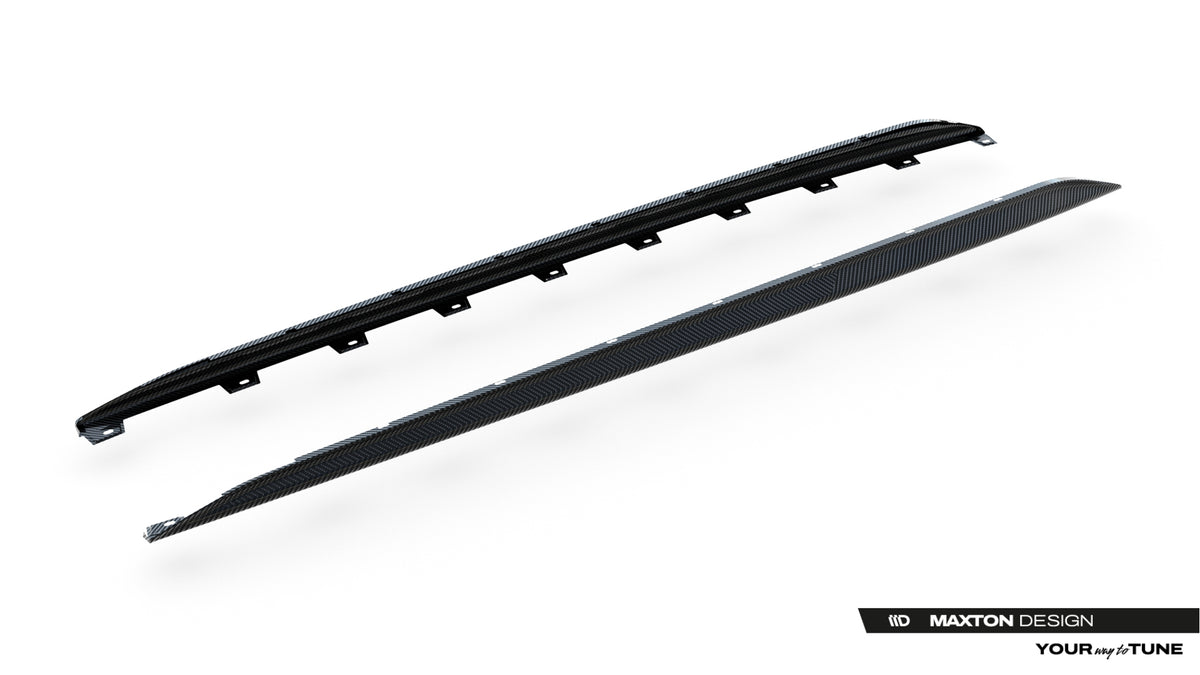 Prepreg Carbon Fiber Side Skirts V.2 suitable for Audi RS3 Sedan / Sportback 8Y / 8Y Facelift