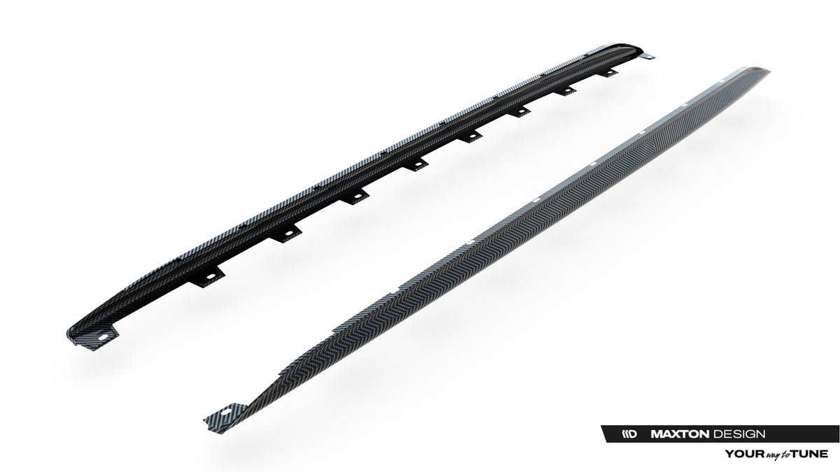 Prepreg Carbon Fiber Side Skirts V.2 suitable for Audi RS3 Sedan / Sportback 8Y / 8Y Facelift