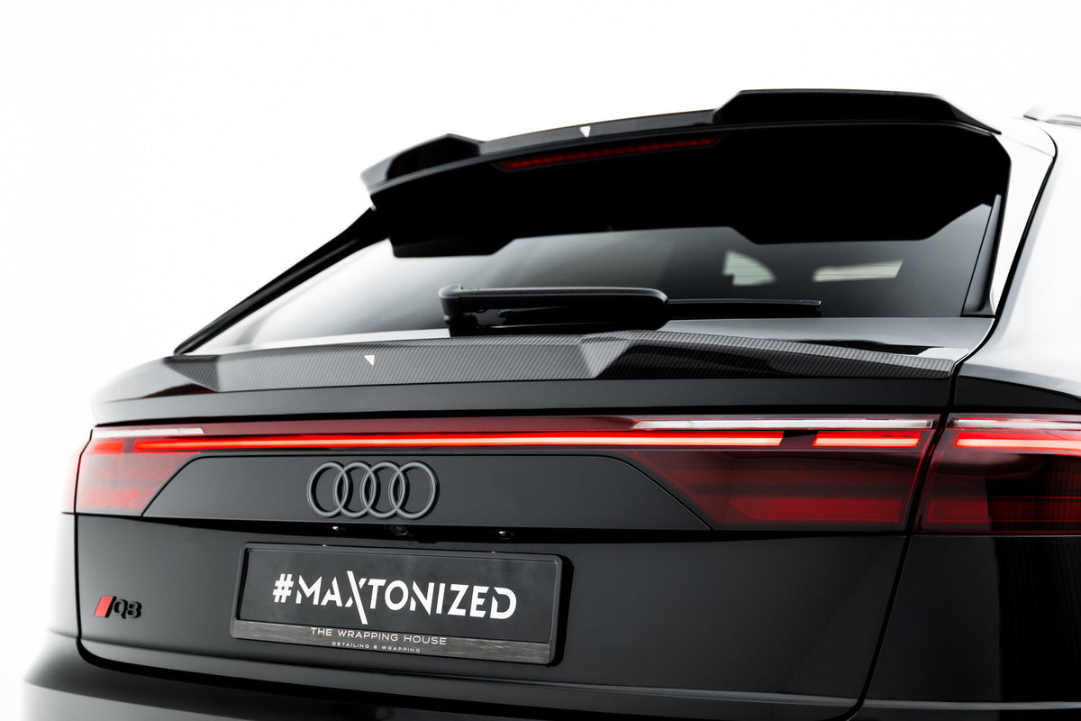 Prepreg Carbon Fiber Tailgate Spoiler (Lower) suitable for Audi SQ8 / Q8 S-Line Mk1 Facelift