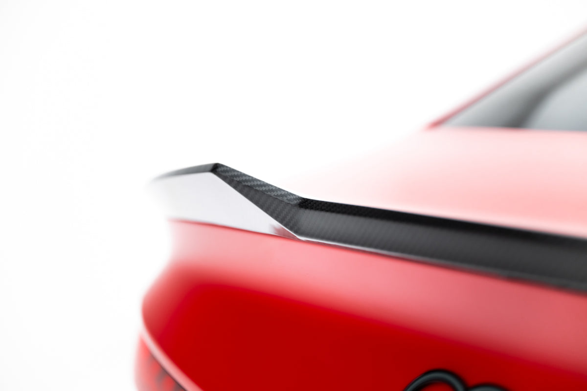Prepreg Carbon Fiber Tailgate Spoiler V.1 suitable for Audi RS3 / S3 / A3 S-Line / A3 Sedan 8Y Facelift