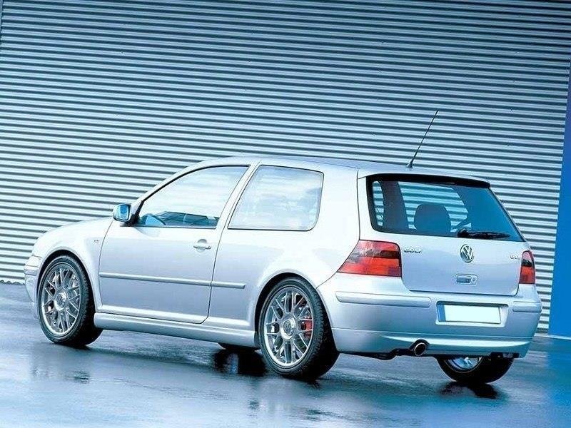 REAR BUMPER EXTENSION suitable for VW GOLF 4 25'TH ANNIVERSARY LOOK (with exhaust hole)