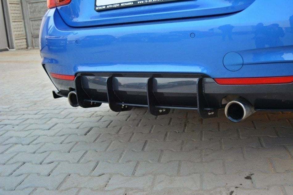 REAR DIFFUSER & REAR SIDE SPLITTERS for suitable for BMW 4 Coupe / Gran Coupe / Cabrio M-Pack F32 / F36 / F33