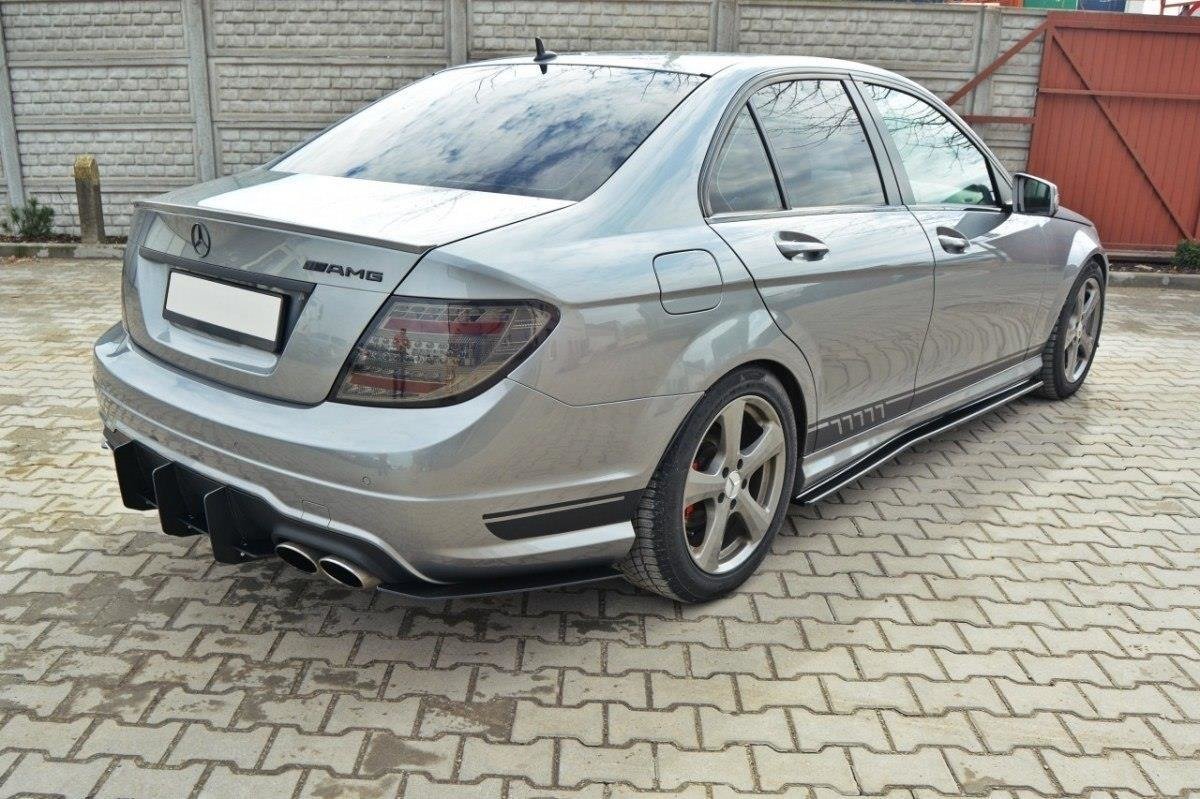 REAR DIFFUSER & REAR SIDE SPLITTERS suitable for Mercedes-Benz C Sedan / Estate AMG-Line W204 / S204