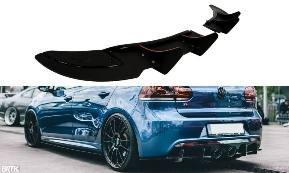 REAR SIDE SPLITTERS suitable for VW GOLF VI R (CNC)