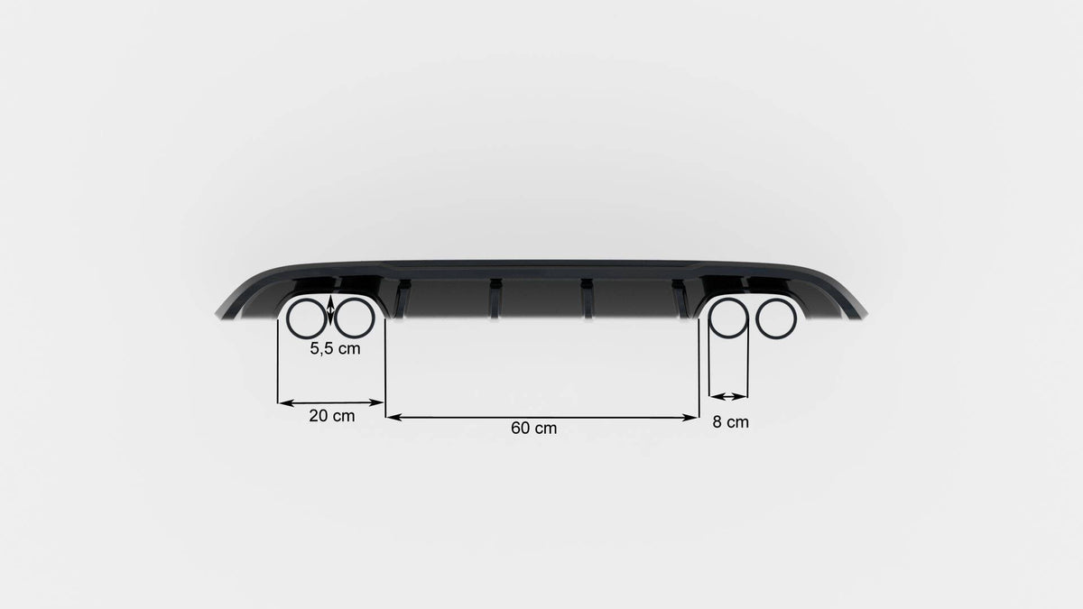 REAR VALANCE suitable for VW GOLF VI WITH 2 EXHAUST HOLE