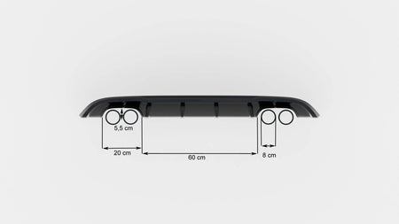 REAR VALANCE suitable for VW GOLF VI WITH 2 EXHAUST HOLE