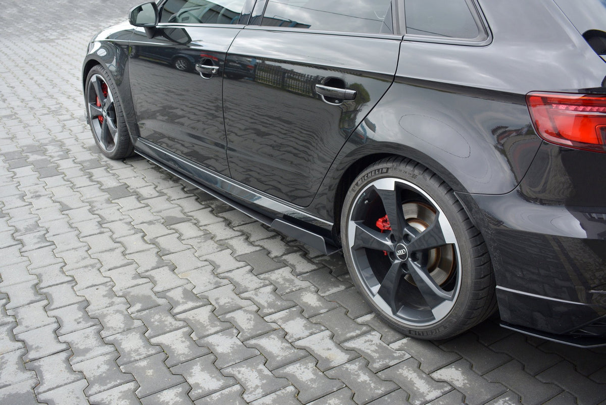 Racing Side Skirts Diffusers V.2 suitable for Audi RS3 Sportback 8V Facelift
