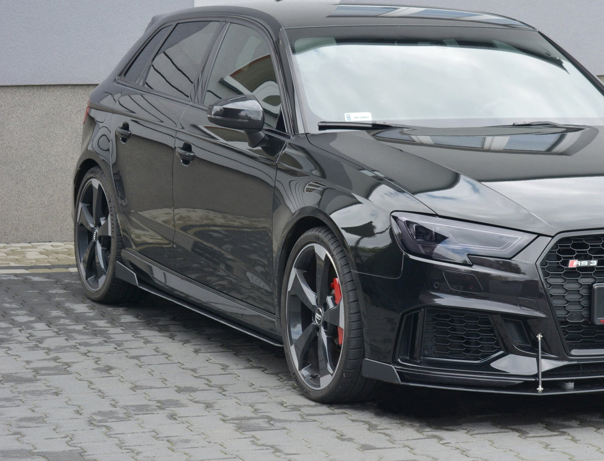 Racing Side Skirts Diffusers V.2 suitable for Audi RS3 Sportback 8V Facelift