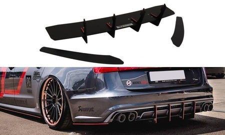 Rear Diffuser & Rear Side Splitters suitable for Audi S6 C7 FL