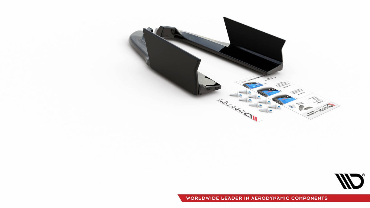 Rear Side Splitters V.1 + Flaps suitable for Ford Mustang GT Mk6 Facelift