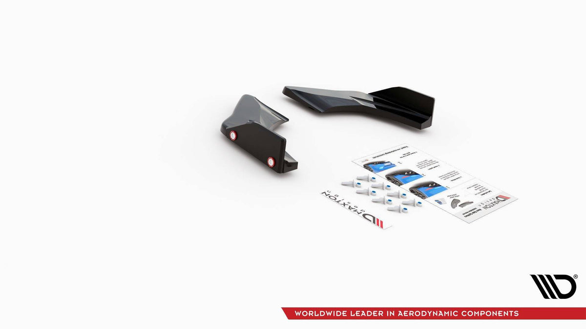 Rear Side Splitters V.1 + Flaps suitable for Volkswagen Golf GTI Clubsport Mk8