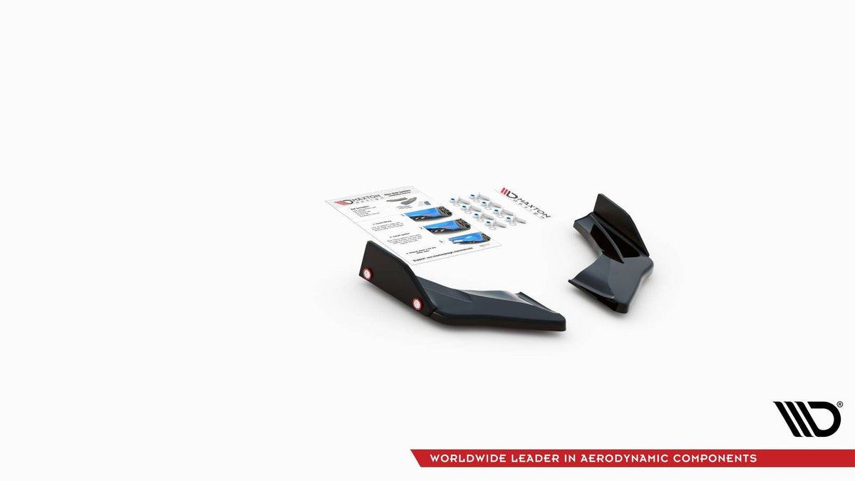 Rear Side Splitters V.1 + Flaps suitable for Volkswagen Golf GTI Clubsport Mk8