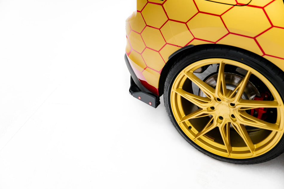 Rear Side Splitters V.1 + Flaps suitable for Volkswagen Golf GTI Clubsport Mk8 Facelift