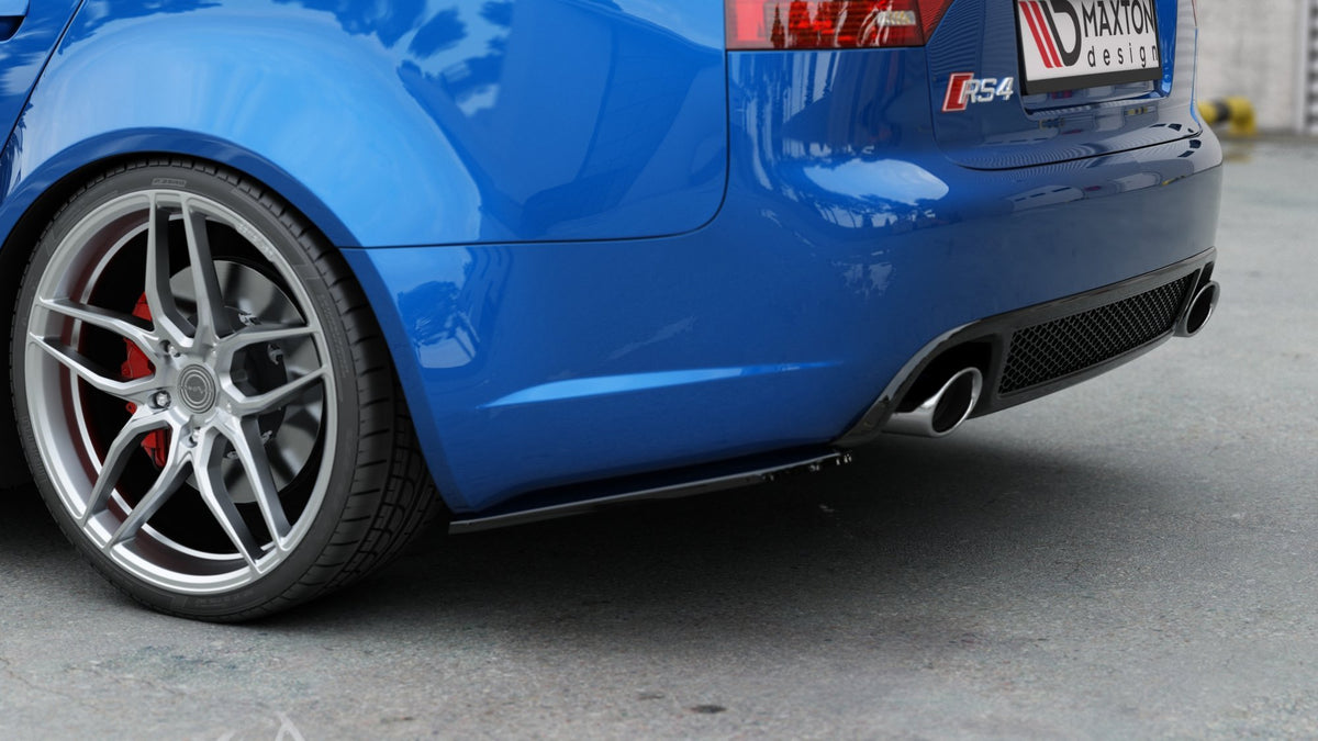 Rear Side Splitters V.1 suitable for Audi RS4 Sedan B7