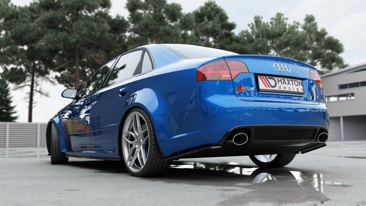 Rear Side Splitters V.1 suitable for Audi RS4 Sedan B7