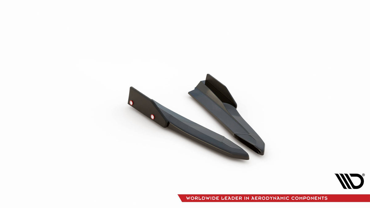 Rear Side Splitters V.2 + Flaps suitable for Skoda Octavia RS Combi / Liftback Mk4 / Mk4 Facelift
