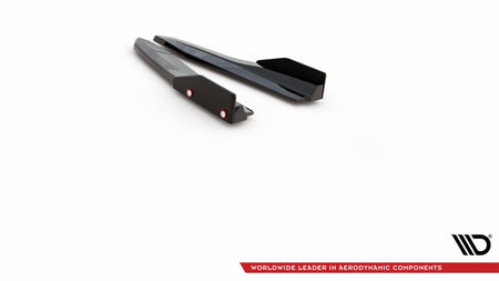 Rear Side Splitters V.2 + Flaps suitable for Skoda Octavia RS Combi / Liftback Mk4 / Mk4 Facelift