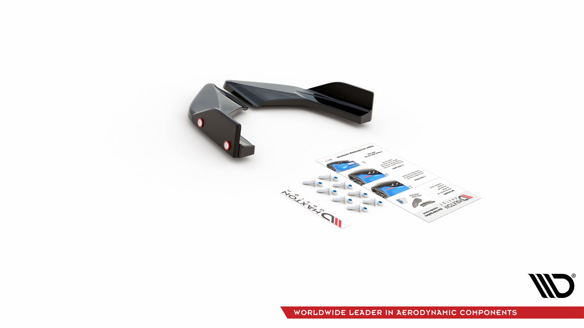 Rear Side Splitters V.2 + Flaps suitable for Volkswagen Golf GTI / GTE Mk8