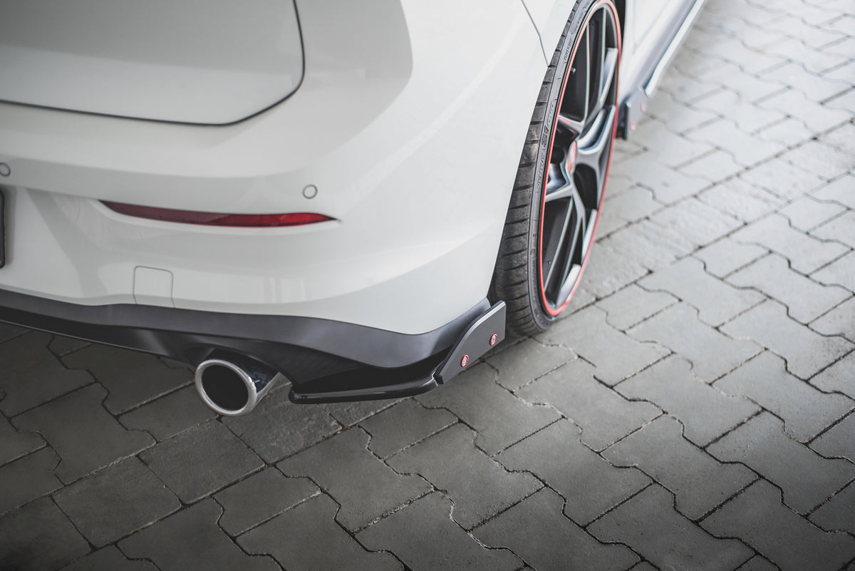 Rear Side Splitters V.2 + Flaps suitable for Volkswagen Golf GTI / GTE Mk8