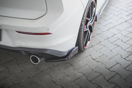 Rear Side Splitters V.2 + Flaps suitable for Volkswagen Golf GTI / GTE Mk8