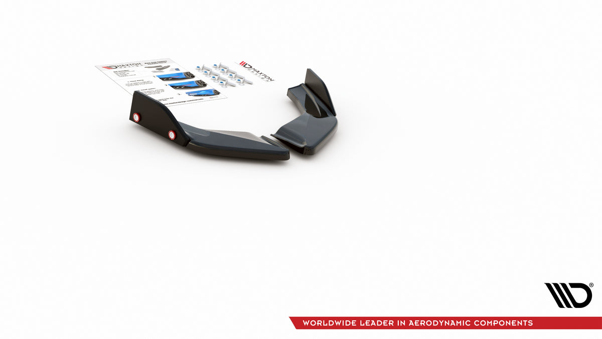Rear Side Splitters V.2 + Flaps suitable for Volkswagen Golf GTI / GTE Mk8
