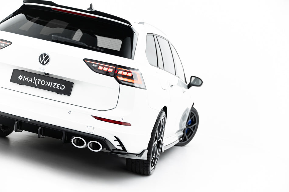 Rear Side Splitters V.2 suitable for Volkswagen Golf R Variant Mk8 / Mk8 Facelift Fits only with :   VW-GO-8F-R-VA-RS1G+RS1RG
